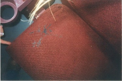 I wonder what this lovely stain is on this love seat chair in the movie theater... We figure it was probably put there during a random act of stupidity
